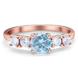 Five Stone Round Natural Stone Ring