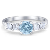 Five Stone Round Natural Stone Ring