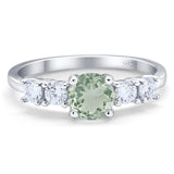 Five Stone Round Natural Stone Ring