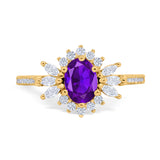 Art Deco Oval Natural Stone Floral Ring