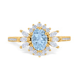 Art Deco Oval Natural Stone Floral Ring