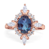 Vintage Style Oval Natural Stone Ring