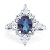 Vintage Style Oval Natural Stone Ring