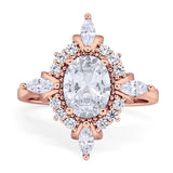 Vintage Style Oval Natural Stone Ring