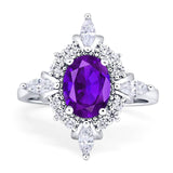 Vintage Style Oval Natural Stone Ring