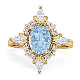 Vintage Style Oval Natural Stone Ring