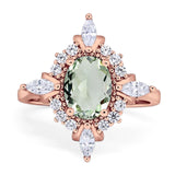 Vintage Style Oval Natural Stone Ring