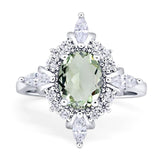 Vintage Style Oval Natural Stone Ring