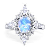 Vintage Style Oval Natural Stone Ring