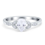 Pear Teardrop Moissanite Floral Leaf Style Ring 925 Sterling Silver