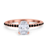 Art Deco Oval Natural Stone Wedding Ring