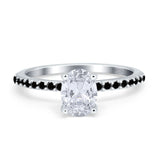 Art Deco Oval Natural Stone Wedding Ring