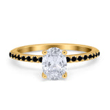 Art Deco Oval Natural Stone Wedding Ring