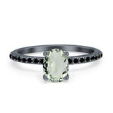Art Deco Oval Natural Stone Wedding Ring