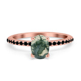 Art Deco Oval Natural Stone Wedding Ring