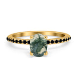 Art Deco Oval Natural Stone Wedding Ring