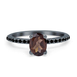 Art Deco Oval Natural Stone Wedding Ring