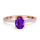 Vintage Style Oval Natural Stone Ring