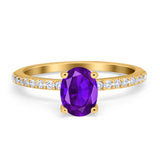 Vintage Style Oval Natural Stone Ring