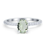 Vintage Style Oval Natural Stone Ring