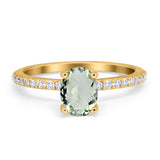 Vintage Style Oval Natural Stone Ring