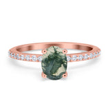 Vintage Style Oval Natural Stone Ring