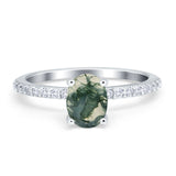 Vintage Style Oval Natural Stone Ring