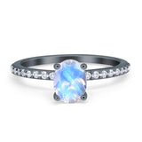 Vintage Style Oval Natural Stone Ring