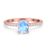 Vintage Style Oval Natural Stone Ring