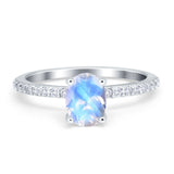 Vintage Style Oval Natural Stone Ring