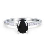 Vintage Style Oval Natural Stone Ring