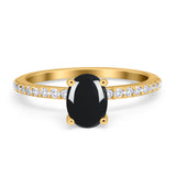 Vintage Style Oval Natural Stone Ring