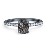 Vintage Style Oval Natural Stone Ring