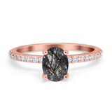 Vintage Style Oval Natural Stone Ring