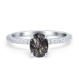 Vintage Style Oval Natural Stone Ring