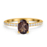 Vintage Style Oval Natural Stone Ring