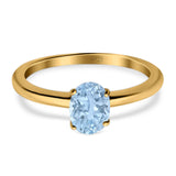 Art Deco Oval Natural Stone Solitaire Ring
