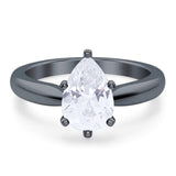 Pear Teardrop Natural Stone Cathedral Ring