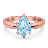 Pear Teardrop Natural Stone Cathedral Ring