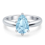 Pear Teardrop Natural Stone Cathedral Ring