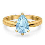 Pear Teardrop Natural Stone Cathedral Ring