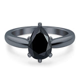 Pear Teardrop Natural Stone Cathedral Ring