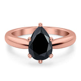 Pear Teardrop Natural Stone Cathedral Ring
