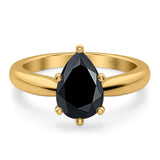 Pear Teardrop Natural Stone Cathedral Ring