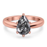 Pear Teardrop Natural Stone Cathedral Ring