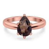 Pear Teardrop Natural Stone Cathedral Ring