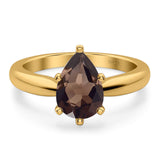 Pear Teardrop Natural Stone Cathedral Ring