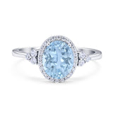 Art Deco Oval Natural Stone Wedding Ring