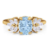 Art Deco Oval Natural Stone Floral Ring