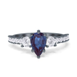 Pear Teardrop Natural Stone Trellis Ring